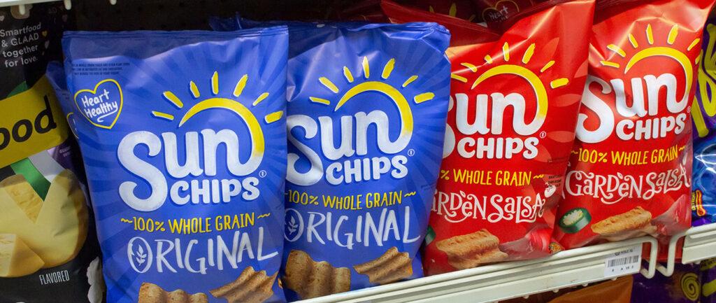 SunChips bags on shelf